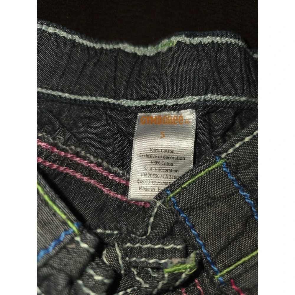 Gymboree rainbow cabana floral‎ jean top size 4 shorts size 5
